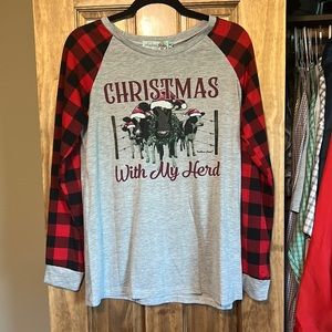 “Christmas With My Herd” long sleeve t-shirt